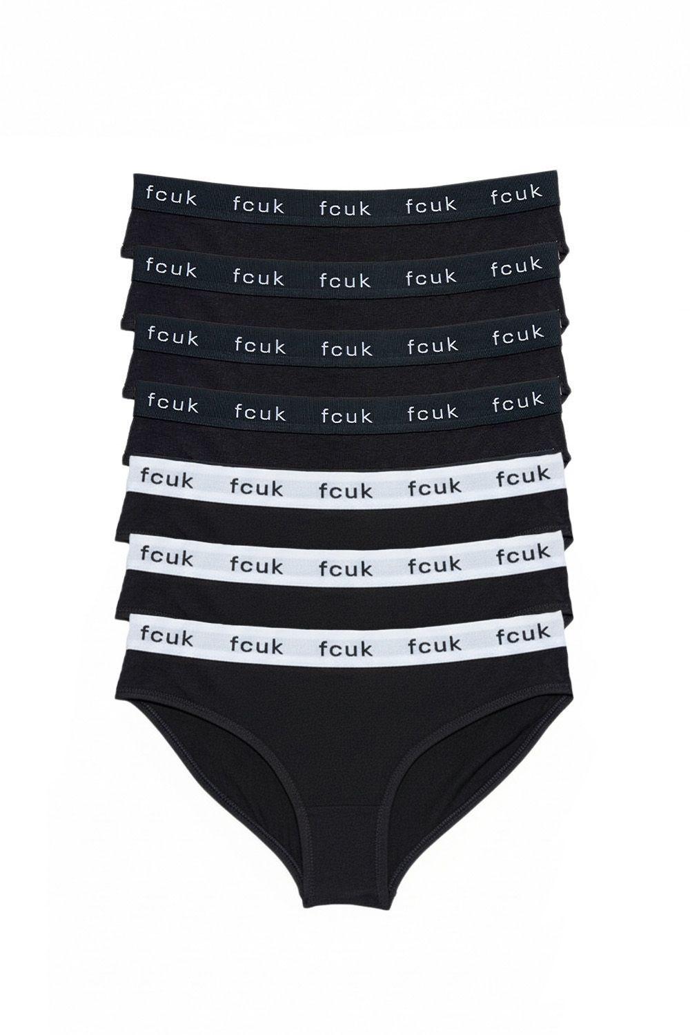 7 Pack Cotton FCUK Ladies Briefs by FRENCH CONNECTION