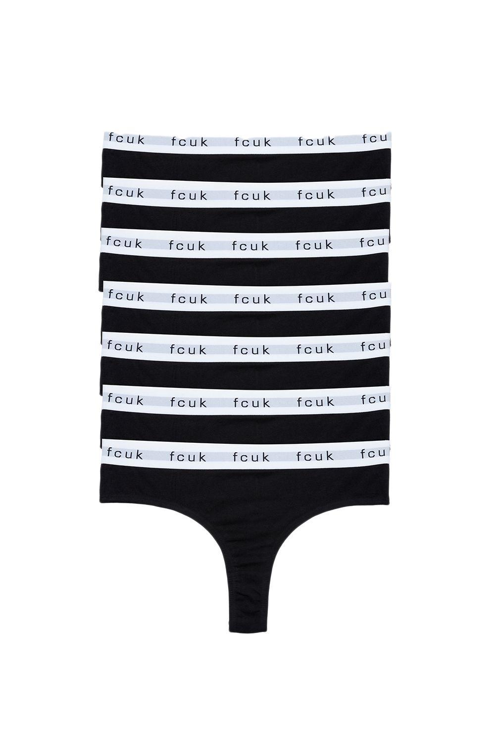 7 Pack Cotton FCUK Ladies Thongs by FRENCH CONNECTION