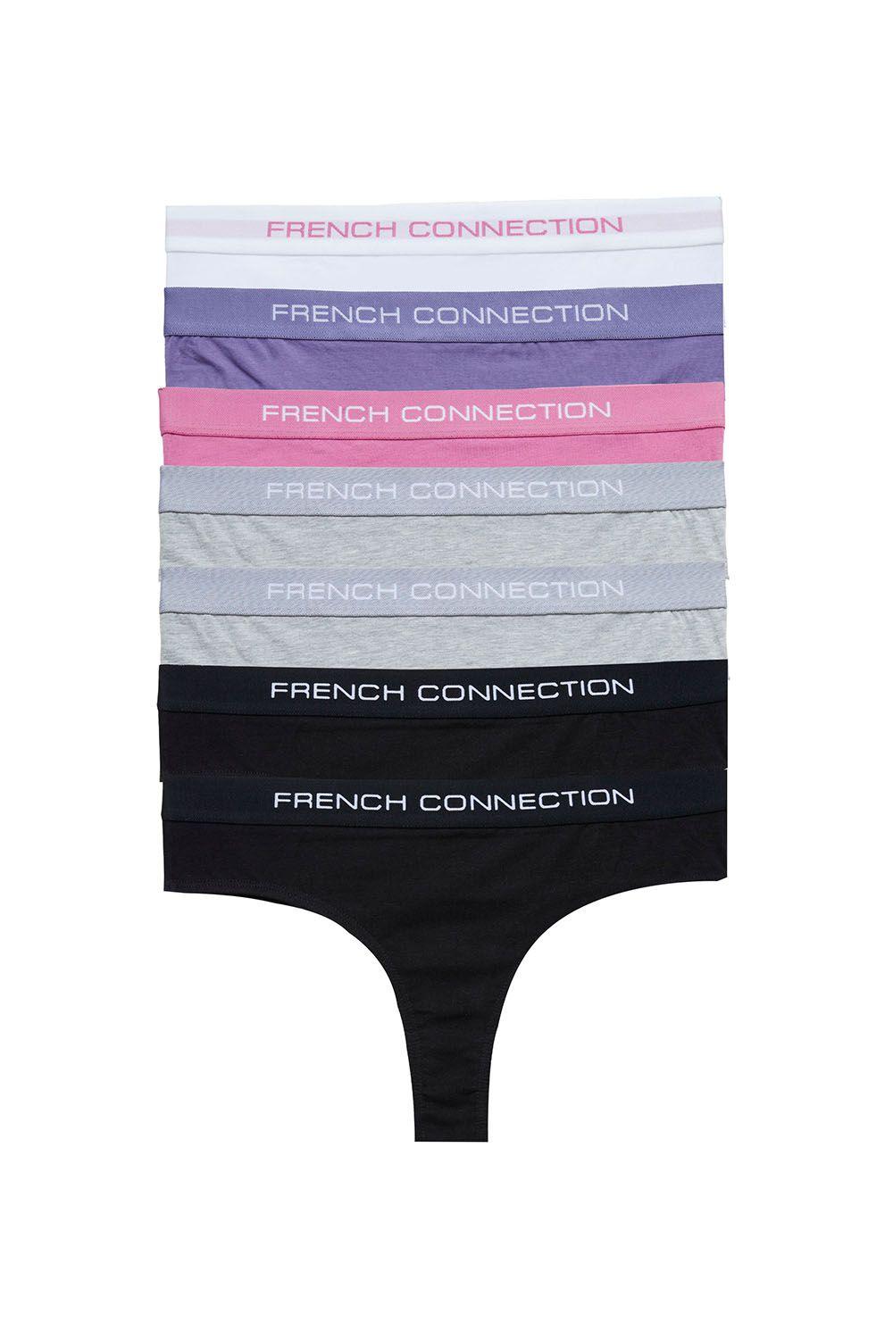 7 Pack Cotton French Connection Ladies Thongs by FRENCH CONNECTION