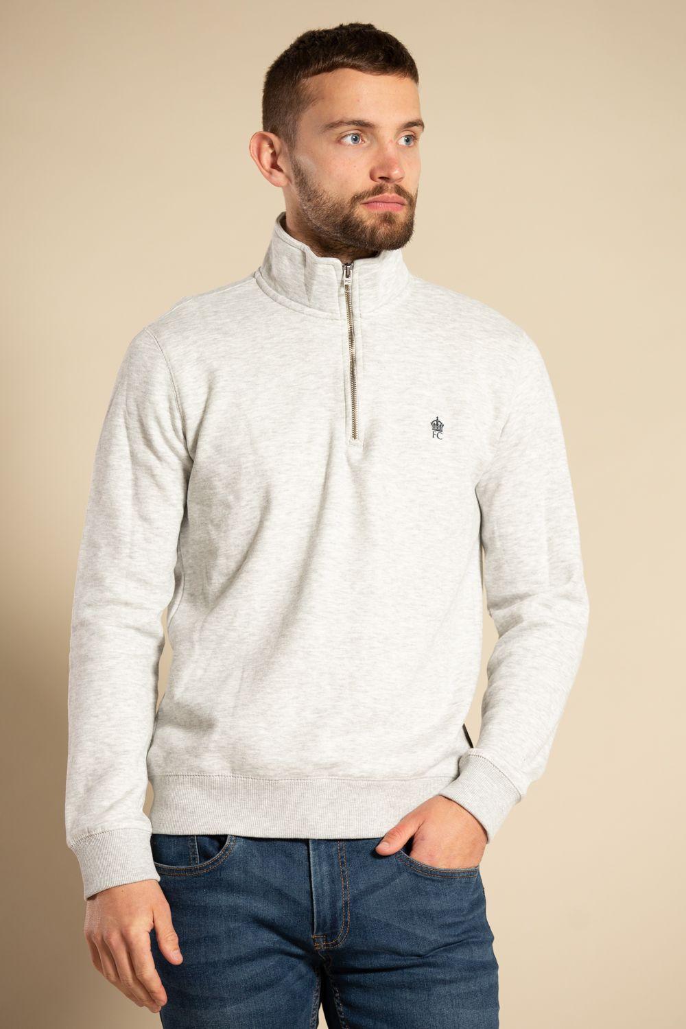 Cotton Blend Half-Zip Jumper by FRENCH CONNECTION