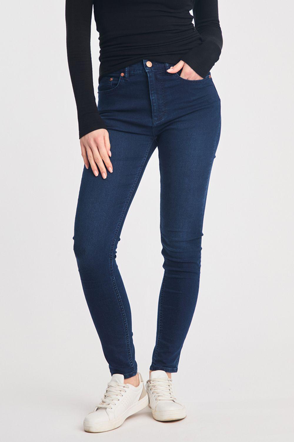 Cotton Blend Stretch High Rise Skinny Denim Jeans by FRENCH CONNECTION