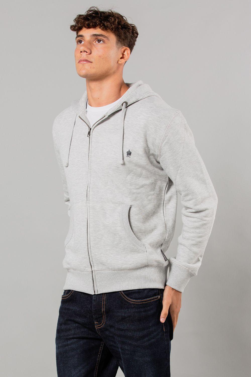 Cotton Blend Zip Hoody by FRENCH CONNECTION