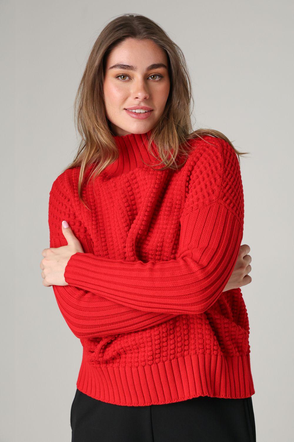 Cotton Mozart Popcorn Knit High Neck Jumper by FRENCH CONNECTION