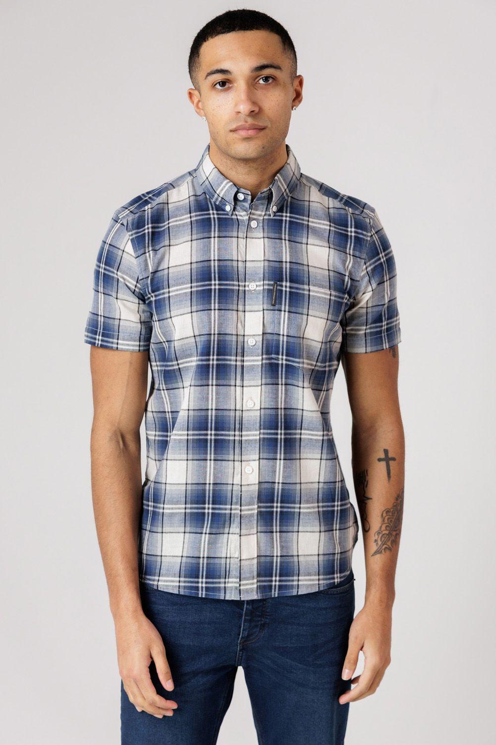 Cotton Short Sleeve Checked Chest Pocket Shirt by FRENCH CONNECTION