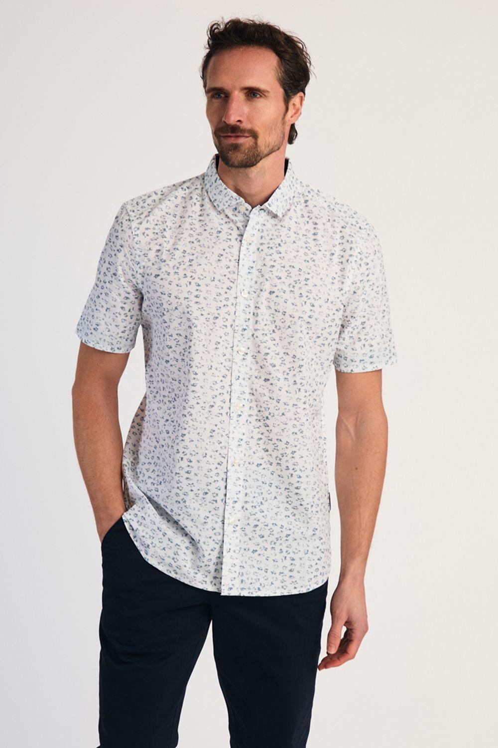 Cotton Short Sleeve Floral Shirt by FRENCH CONNECTION
