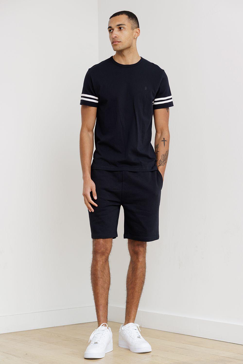Cotton Stripe T-Shirt and Shorts Co Ord Set by FRENCH CONNECTION