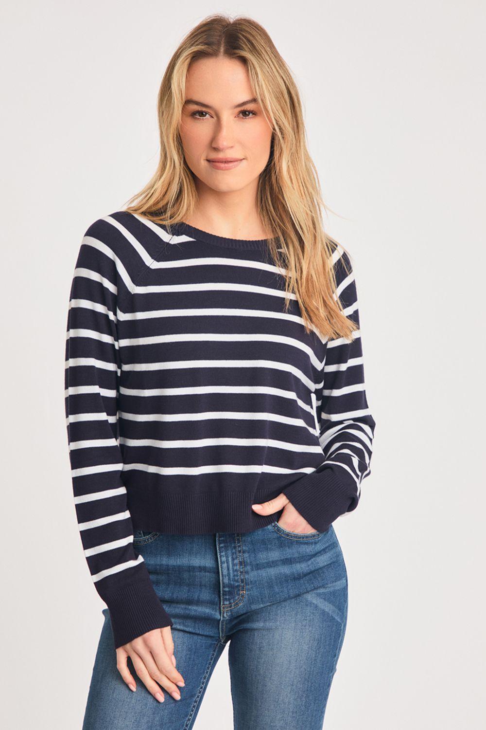 Crew Neck Long Sleeve Striped Knit Jumper by FRENCH CONNECTION