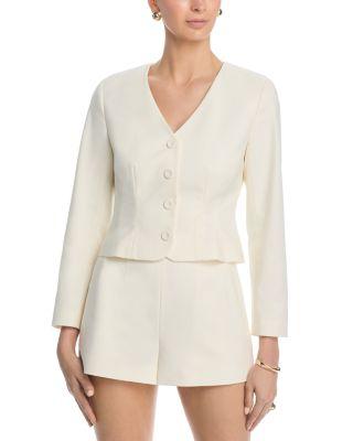 Halsey Twill Tailored Cropped Jacket by FRENCH CONNECTION