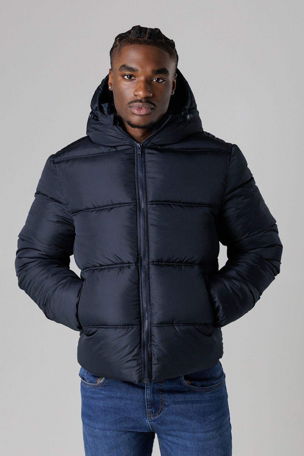 Hooded Puffer Jacket with High Neck by FRENCH CONNECTION