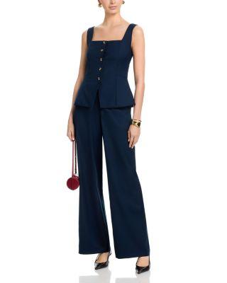 Lightweight Twill Square Neck Top & Relaxed Trousers by FRENCH CONNECTION