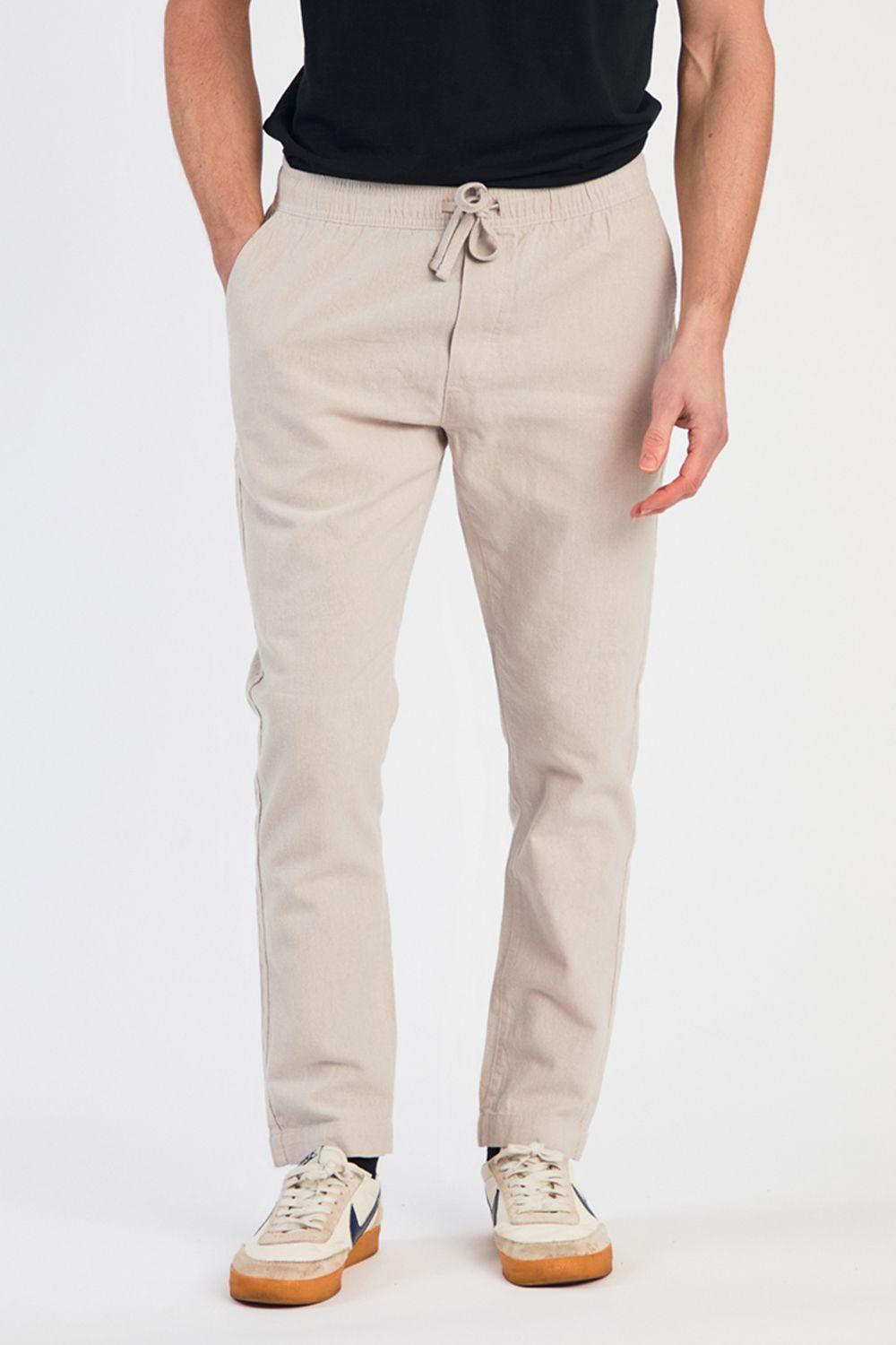 Linen Blend Cuffed Trousers by FRENCH CONNECTION