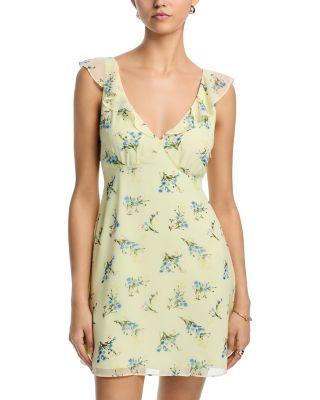 Marina Silky Chiffon Harper Fleur Mini Dress by FRENCH CONNECTION