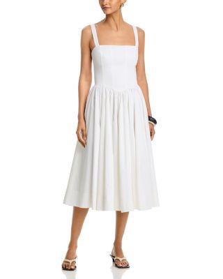 Sateen Flare Midi Dress by FRENCH CONNECTION
