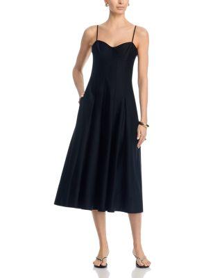 Sateen Pleated Midi Dress by FRENCH CONNECTION