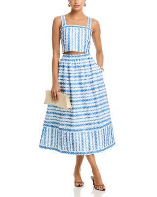 Structured Taffeta Top & Midi Skirt by FRENCH CONNECTION