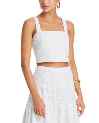 Svea Eyelet Cropped Top by FRENCH CONNECTION