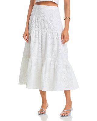 Svea Eyelet Flared Skirt by FRENCH CONNECTION