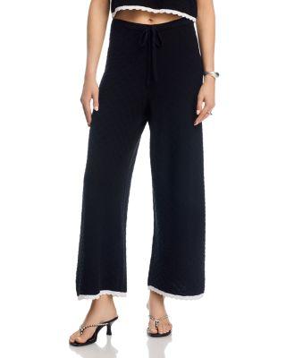 Teddy Diamond Knit Cropped Pants by FRENCH CONNECTION