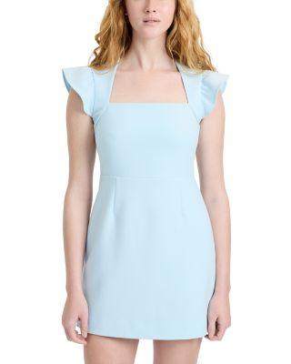 Whisper Square Neck Flutter Sleeve Mini Dress by FRENCH CONNECTION