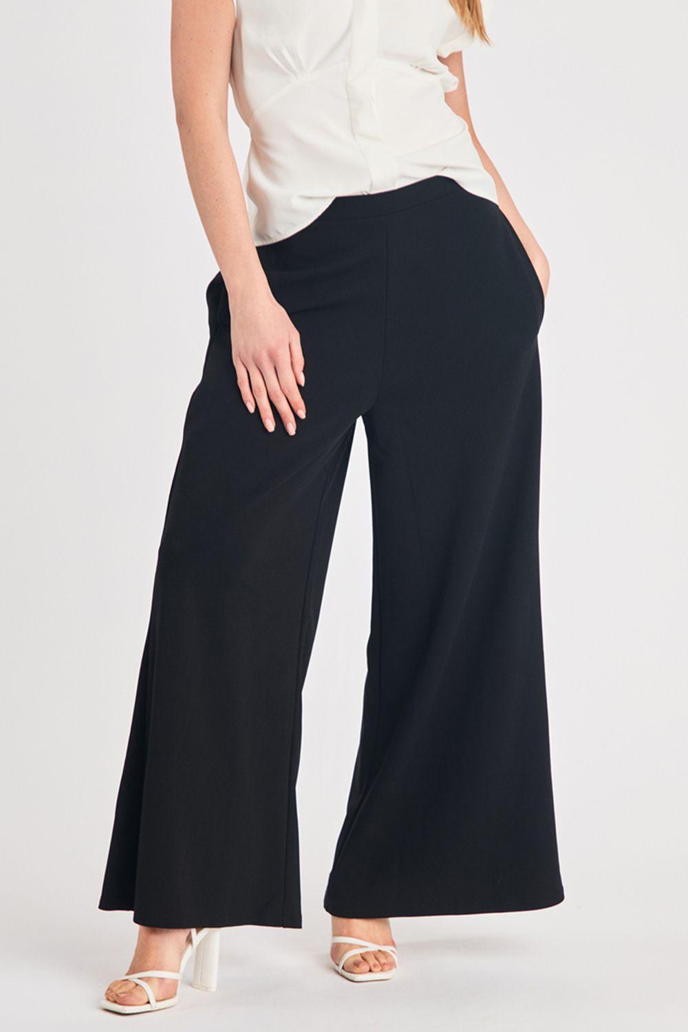 Wide Leg Crepe Trousers by FRENCH CONNECTION