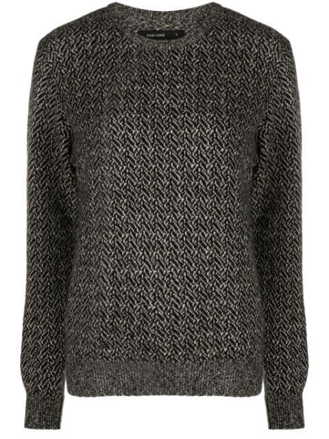 chevron-pattern cashmere jumper by FRENCKENBERGER