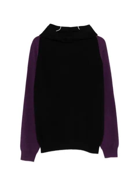 colour-block hoodied sweater by FRENCKENBERGER