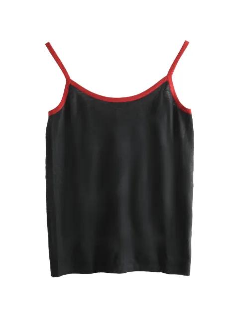 contrast-trim tank top by FRENCKENBERGER
