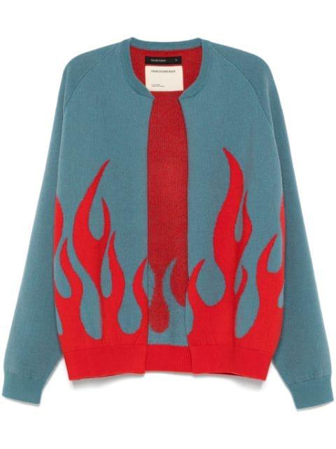 flame-jacquard cardigan by FRENCKENBERGER