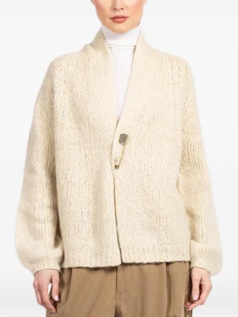 hand-knit safety-pin cardigan by FRENCKENBERGER