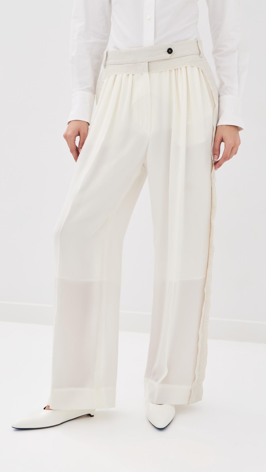 Flow Gathered Silk Pants by FRENKEN