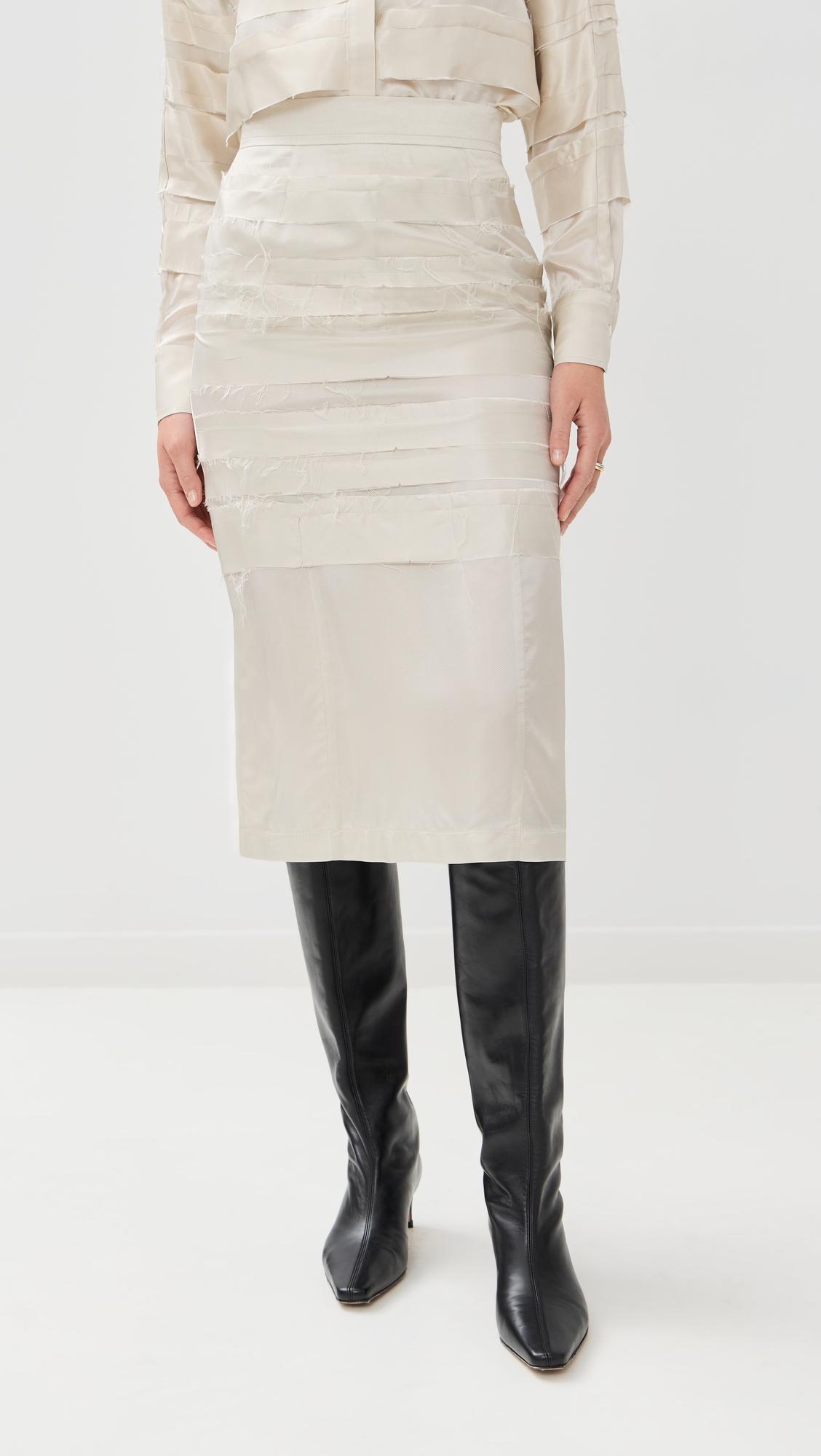 Stripe Viscose Skirt by FRENKEN