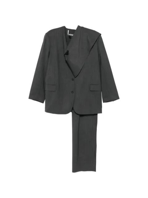 draped single-breasted blazer by FRENKEN