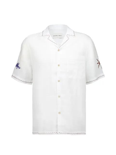 Alves embroidered linen shirt by FRESCOBOL CARIOCA