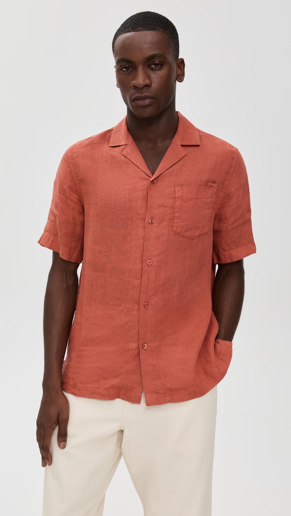 Angelo GD Linen Short Sleeve Shirt by FRESCOBOL CARIOCA Angelo GD Linen Short Sleeve Shirt by FRESCOBOL CARIOCA