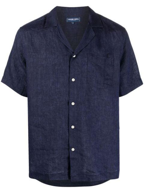 Angelo short-sleeve linen shirt by FRESCOBOL CARIOCA