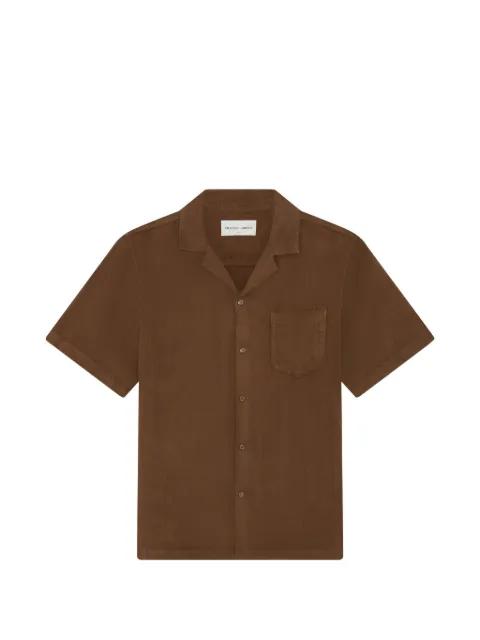 Angelo slub-texture camp-collar shirt by FRESCOBOL CARIOCA