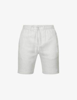 Felipe high-rise linen-cotton blend shorts by FRESCOBOL CARIOCA