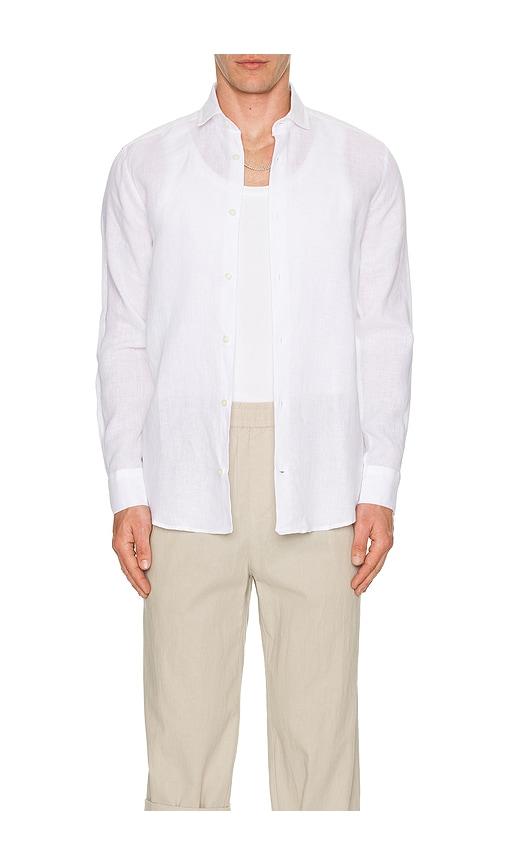 Frescobol Carioca Antonio Linen Shirt in White by FRESCOBOL CARIOCA