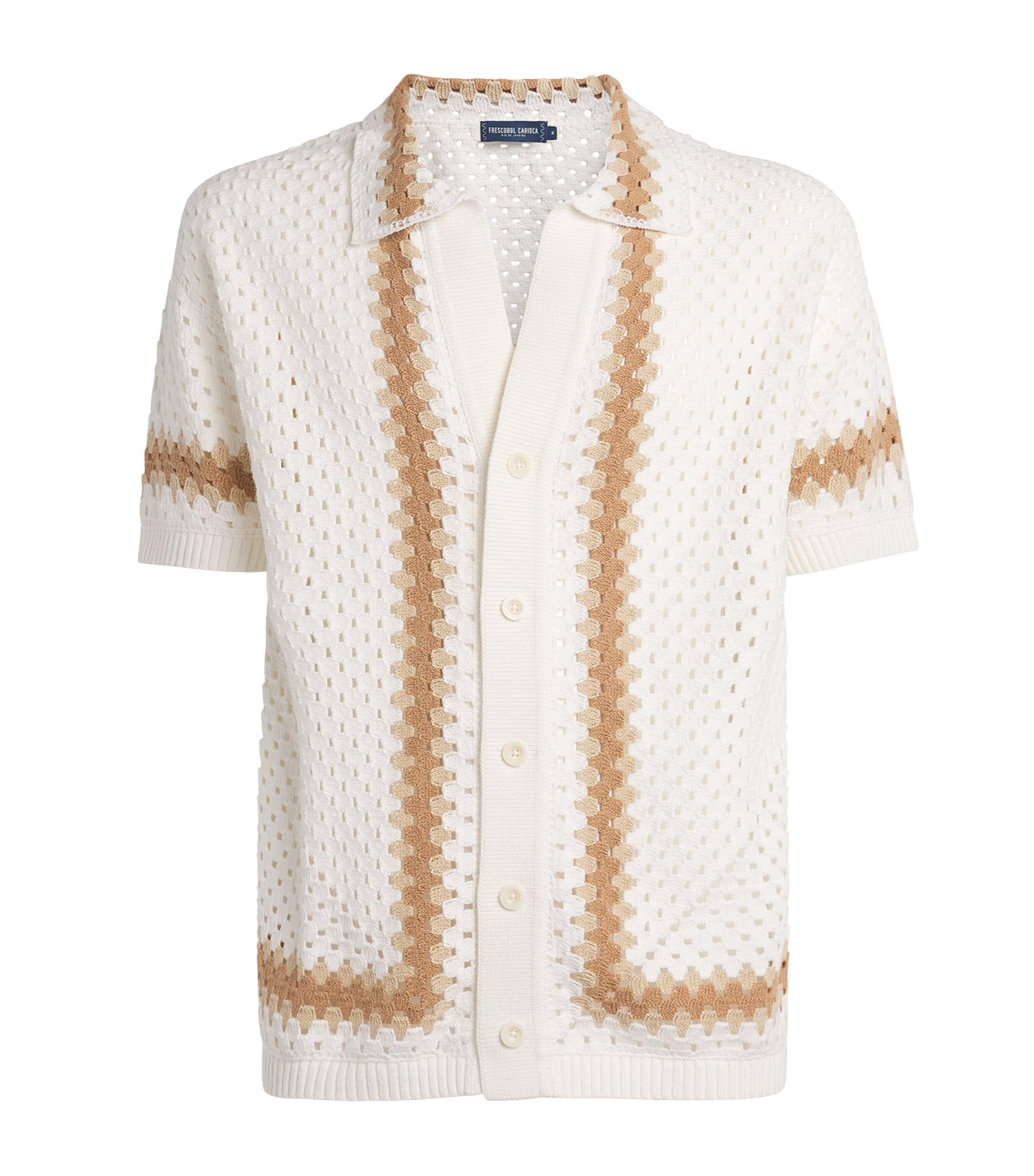 Frescobol Carioca Cotton Crochet Marques Cardigan by FRESCOBOL CARIOCA