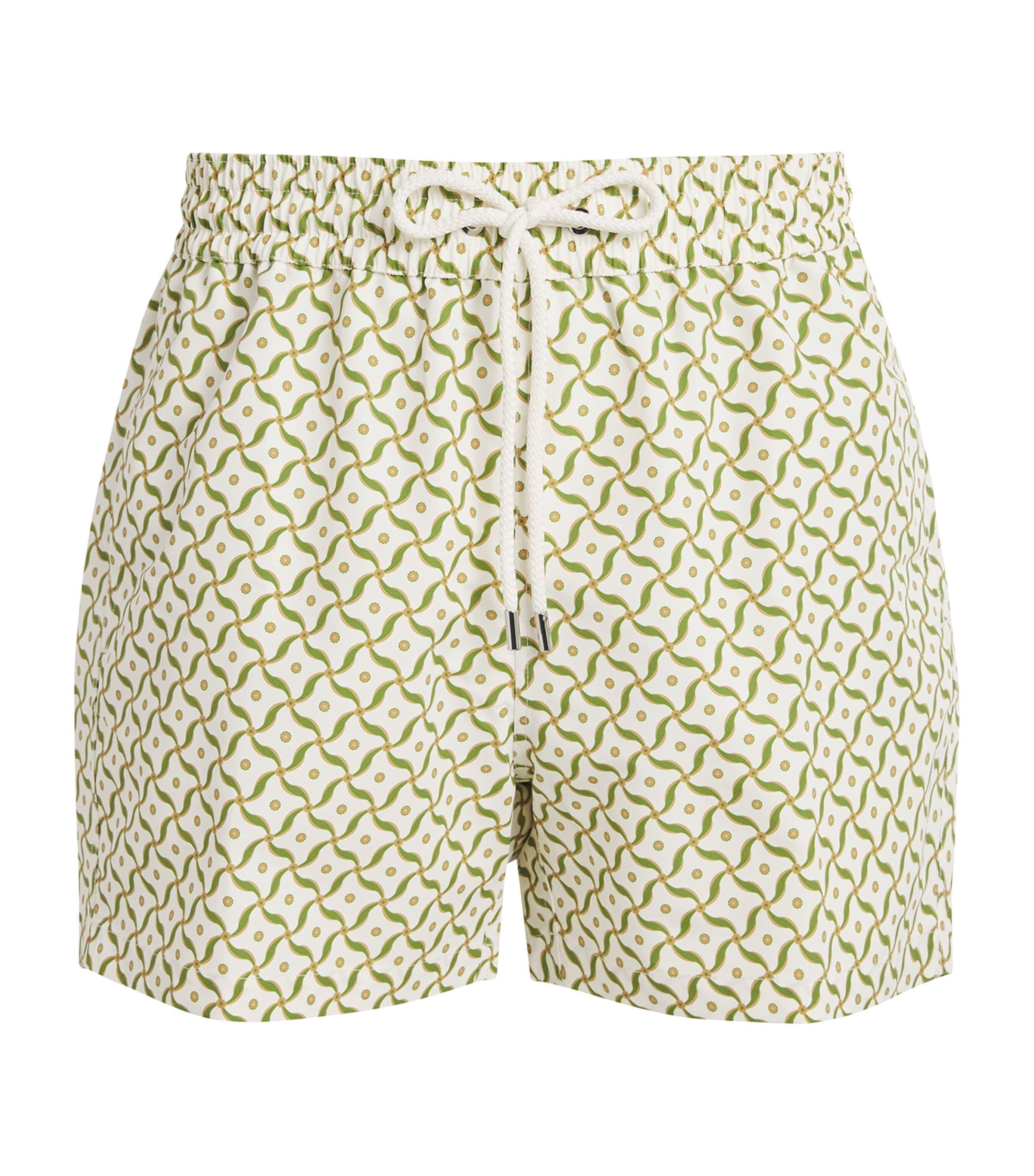 Frescobol Carioca Lotus-Print Rio Swim Shorts by FRESCOBOL CARIOCA