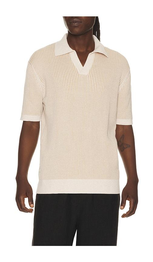 Frescobol Carioca Rino Cotton Blend Polo in Nude by FRESCOBOL CARIOCA