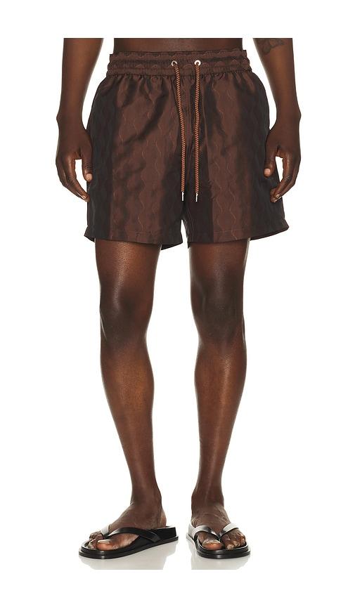 Frescobol Carioca Rio Swim Short in Brown by FRESCOBOL CARIOCA