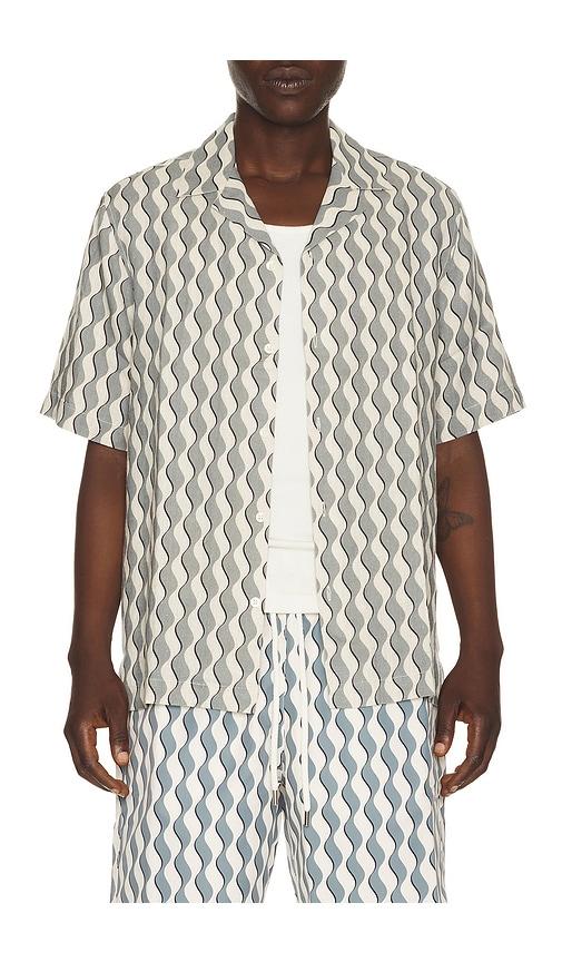 Frescobol Carioca Roberto Linen Shirt in Blue by FRESCOBOL CARIOCA
