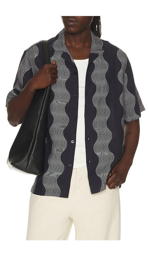 Frescobol Carioca Roberto Linen Shirt in Blue by FRESCOBOL CARIOCA