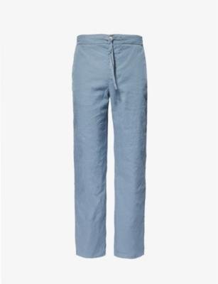Mendes regular-fit straight-leg linen-blend trousers by FRESCOBOL CARIOCA
