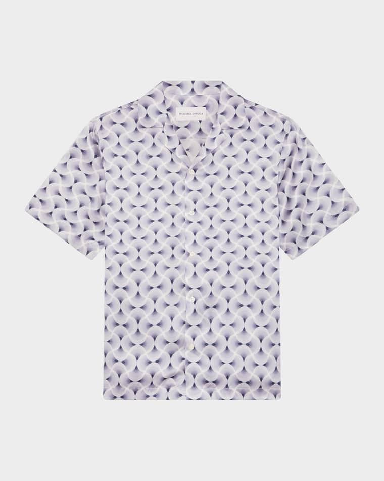 Men's Roberto Silk Short-Sleeve Shirt by FRESCOBOL CARIOCA