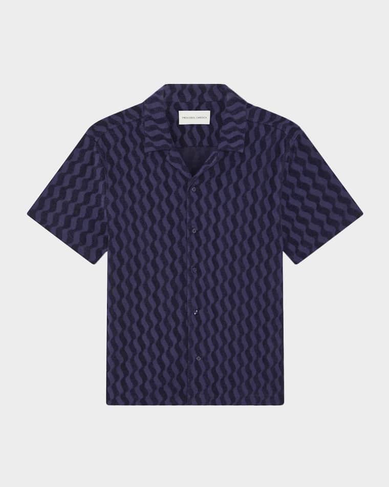 Men's Roberto Terry Cotton Short-Sleeve Shirt by FRESCOBOL CARIOCA