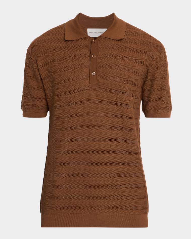Men's Vidal Cotton Jacquard Polo Shirt by FRESCOBOL CARIOCA