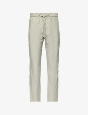 Oscar linen and regular-fit straight-leg cotton-blend trousers by FRESCOBOL CARIOCA