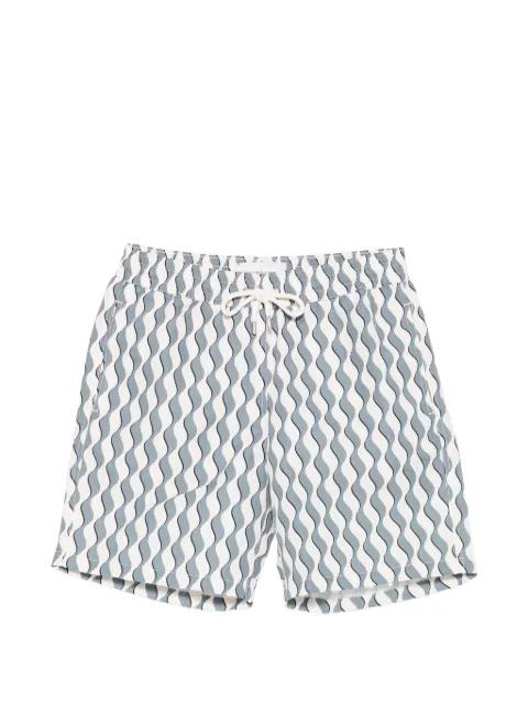 Santos wave-print swim shorts by FRESCOBOL CARIOCA